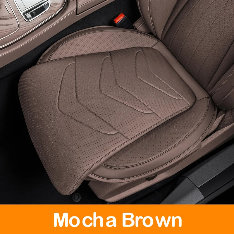 Nappa Leather Car Seat Cushion – Breathable Luxury Seat Pad for All-Season Comfort - Delicate Leather  