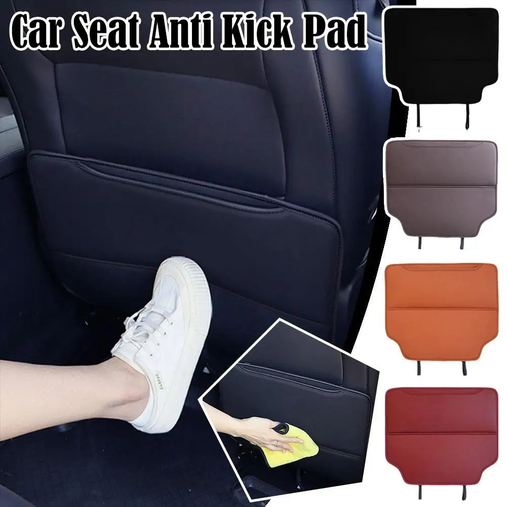 High-Quality PU Leather Car Seat Kid Protector - Waterproof Seat Back Anti-Kick Mat Interior Protection