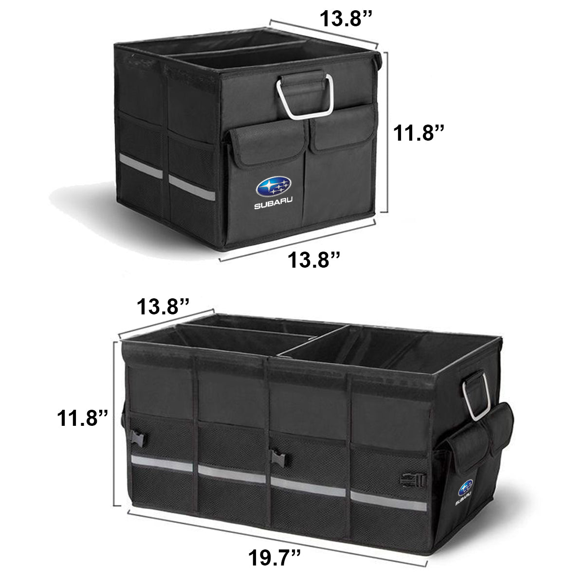 Big Trunk Organizer, Cargo Organizer SUV Trunk Storage Waterproof Collapsible Durable Multi Compartments SU12994