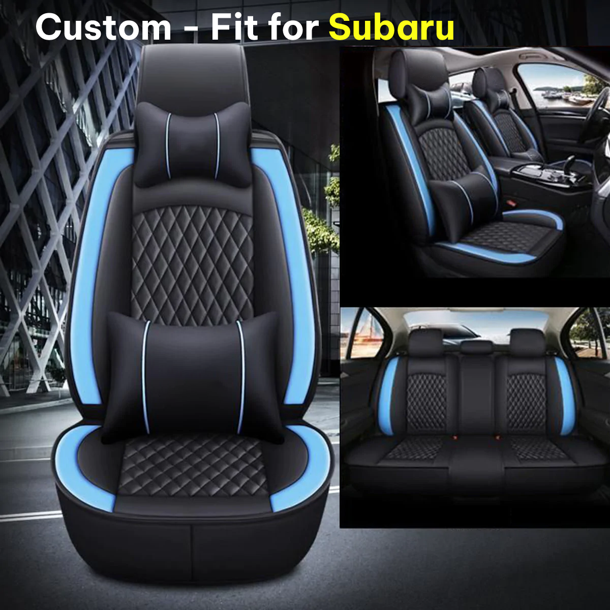 2 Car Seat Covers Full Set, Custom For Your Cars, Waterproof Leather Front Rear Seat Automotive Protection Cushions, Car Accessories