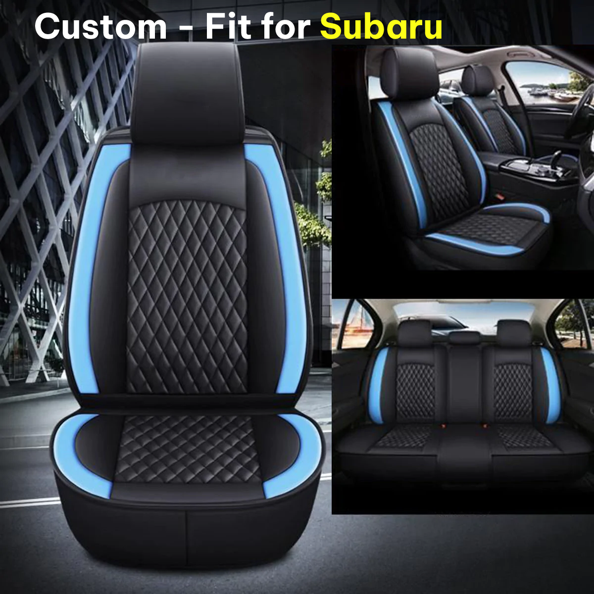2 Car Seat Covers Full Set, Custom For Your Cars, Waterproof Leather Front Rear Seat Automotive Protection Cushions, Car Accessories
