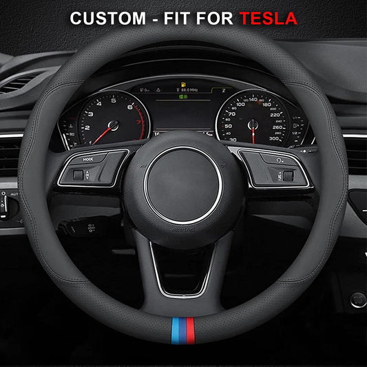 Car Steering Wheel Cover 2024 Update Version, Custom For Your Cars, Premium Leather Car Steering Wheel Cover with Logo, Car Accessories TS18991 - Delicate Leather