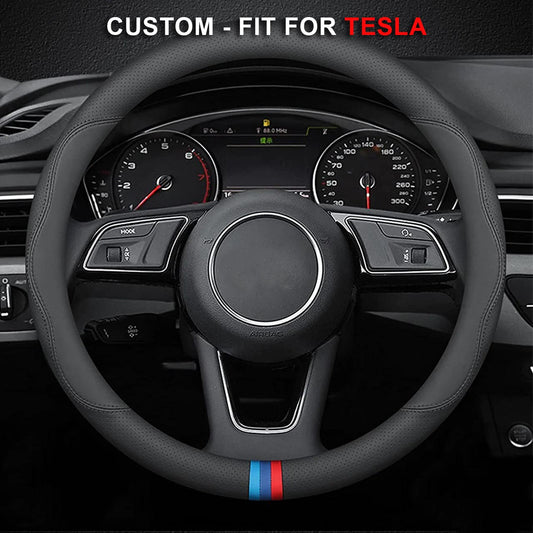Car Steering Wheel Cover 2024 Update Version, Custom For Your Cars, Premium Leather Car Steering Wheel Cover with Logo, Car Accessories TS18991 - Delicate Leather