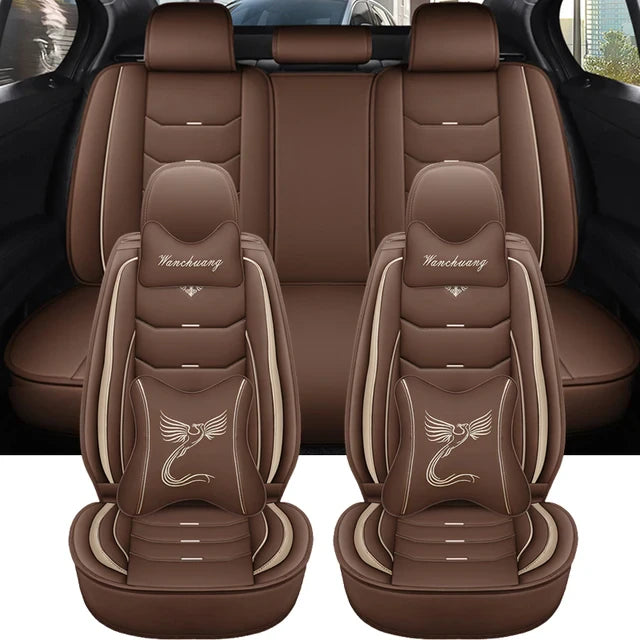 Delicate Leather Car Seat Covers Full Set: Complete Protection and Style for Your Vehicle