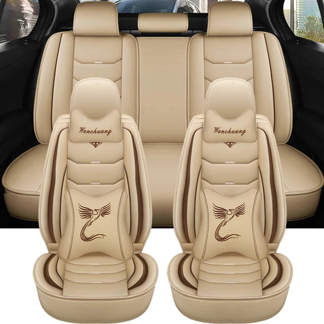 Delicate Leather Car Seat Covers Full Set: Complete Protection and Style for Your Vehicle
