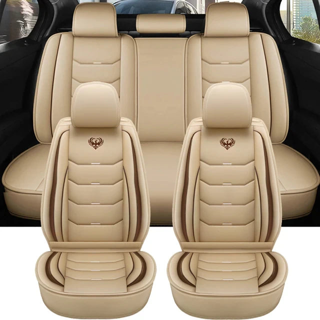 Delicate Leather Car Seat Covers Full Set: Complete Protection and Style for Your Vehicle