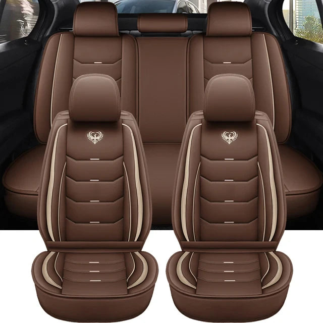 Delicate Leather Car Seat Covers Full Set: Complete Protection and Style for Your Vehicle