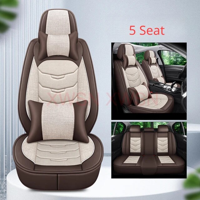 Delicate Leather Car Seat Covers Full Set: Complete Protection and Style for Your Vehicle