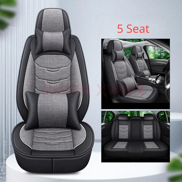 Delicate Leather Car Seat Covers Full Set: Complete Protection and Style for Your Vehicle