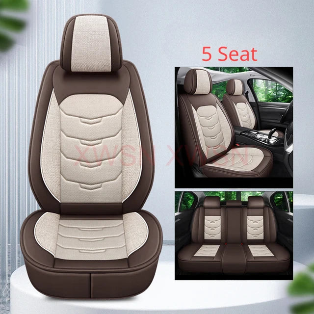 Delicate Leather Car Seat Covers Full Set: Complete Protection and Style for Your Vehicle