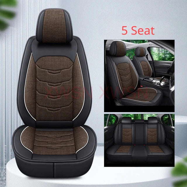 Delicate Leather Car Seat Covers Full Set: Complete Protection and Style for Your Vehicle