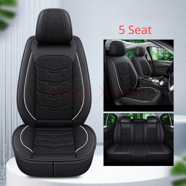 Delicate Leather Car Seat Covers Full Set: Complete Protection and Style for Your Vehicle