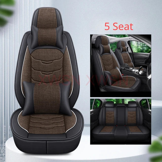 Delicate Leather Car Seat Covers Full Set: Complete Protection and Style for Your Vehicle