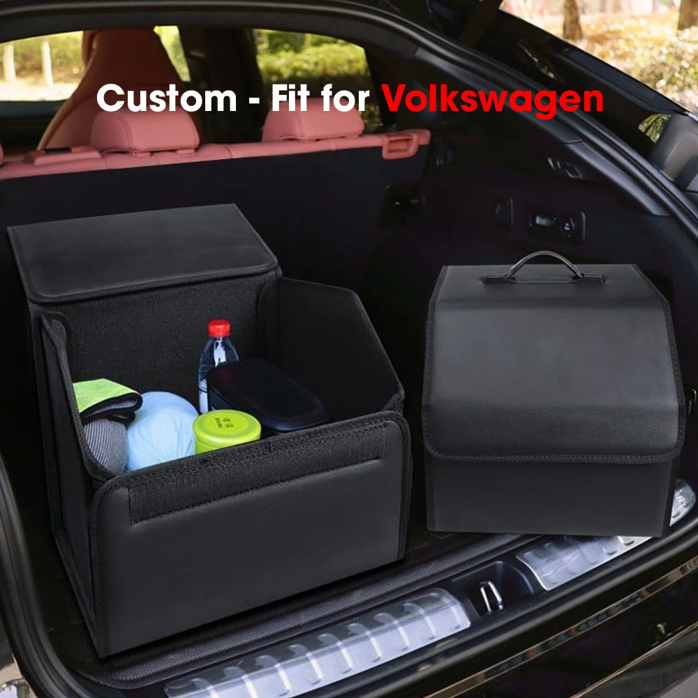 Foldable Trunk Storage Luggage Organizer Box, Custom-Fit For Car, SUV Trunk Organizer Van Cargo Carrier Caddy for Shopping, Camping Picnic, Home Garage DLMY241