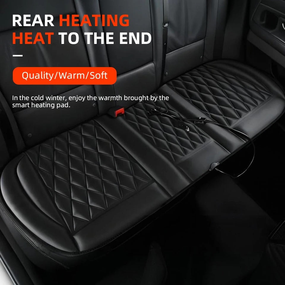 12V Car Power Pad Cover – Cotton Fiber Universal Interior Mat for Winter Use - Delicate Leather  