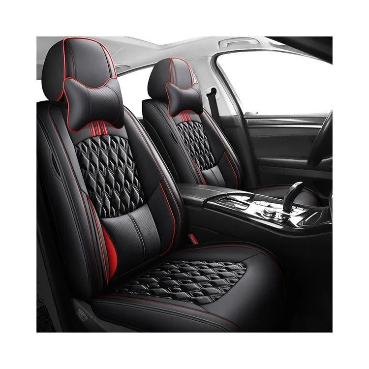 Universal Leather Front Car Seat Covers – Waterproof Breathable Memory Foam Seat Protectors - Delicate Leather