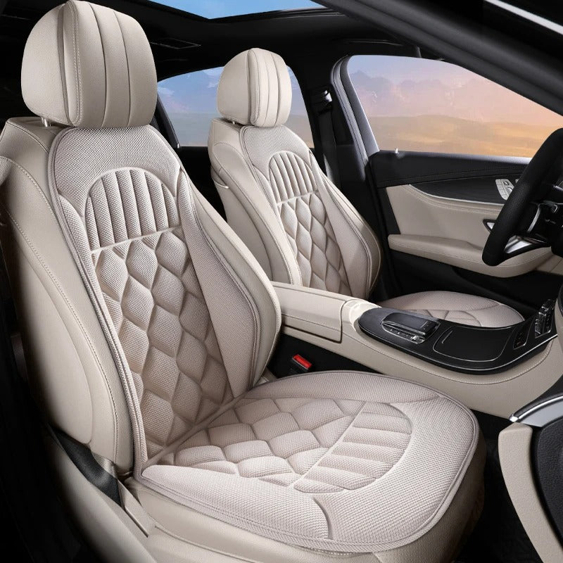 Universal Linen Car Seat Cushion – Four-Season Breathable Anti-Slip Seat Protector - Delicate Leather