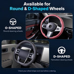 Ultra-Thin Nappa Leather Steering Wheel Cover – Breathable Non-Slip Protector - Delicate Leather