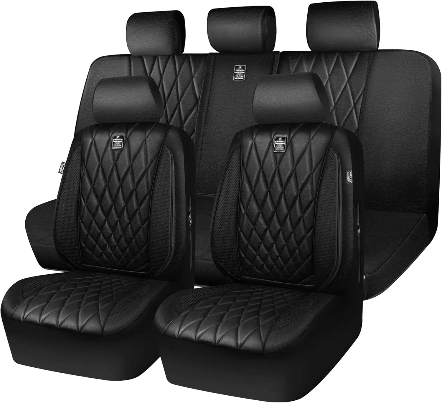Luxury Leather Seat Covers – Universal Fit for SUVs, Vans, and Trucks - Delicate Leather  