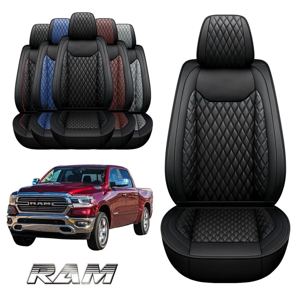 5-Seat PU Leather Car Seat Covers – Full Set for Pickup Trucks (2009–2021 Models)
