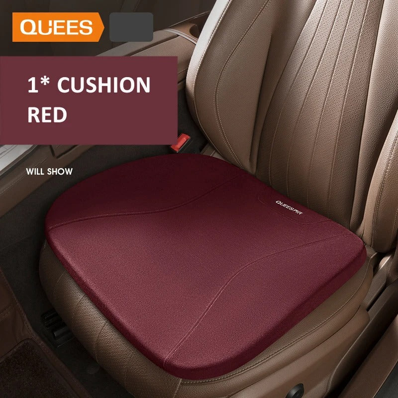 Memory Foam Car Lumbar Cushion – Integrated Seat Back Support Pillow - Delicate Leather