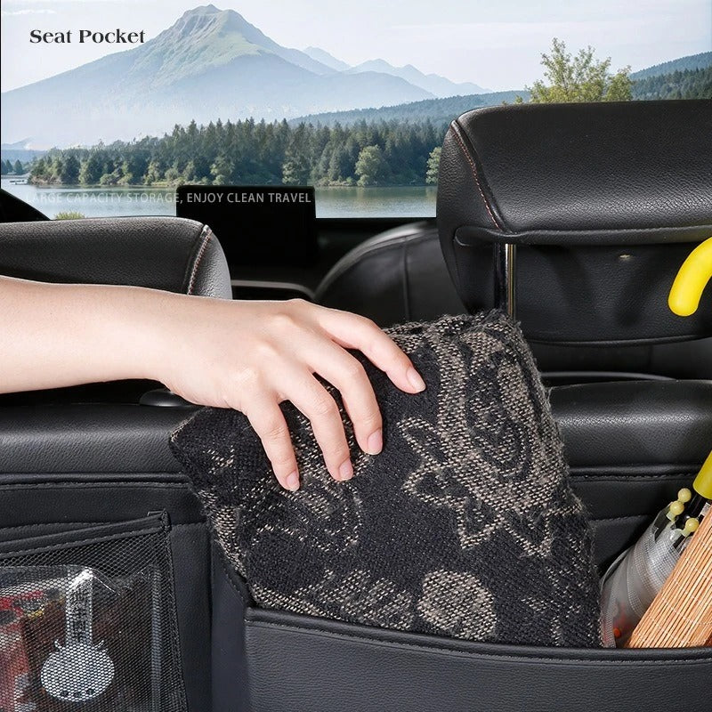 Car Trunk Hanging Storage Organizer – Large Capacity Multi-Pocket Rear Seat Cargo Storage Bag with Leather-Style Finish - Delicate Leather