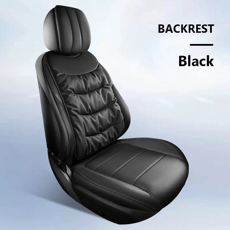 Leatherette Car Seat Cushion – Universal Breathable Front/Backrest Protector Mat for All Seasons - Delicate Leather  