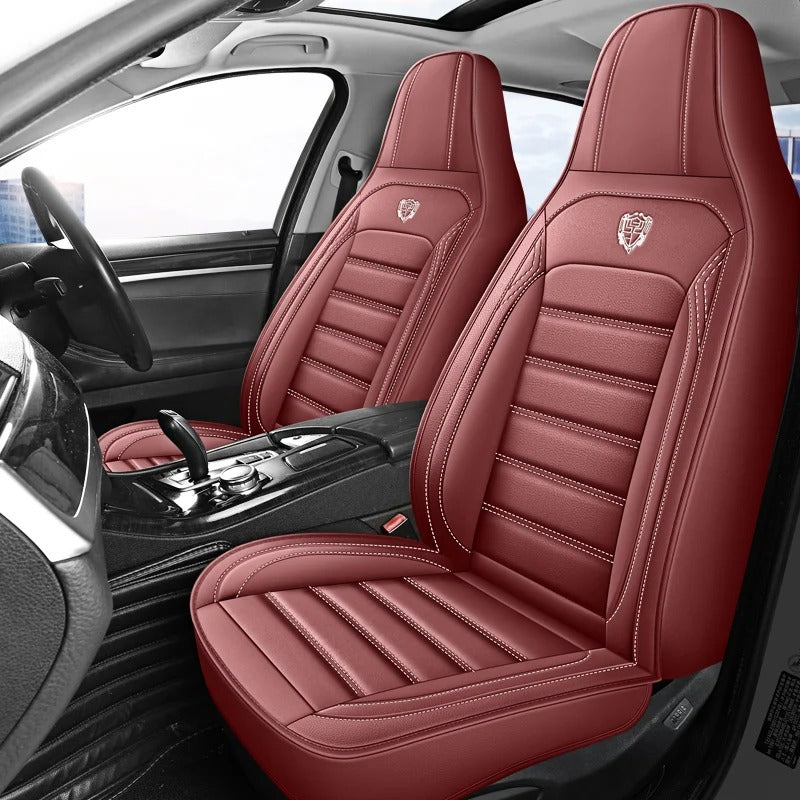 PU Leather Car Seat Covers – Universal Interior Protection Set - Delicate Leather  