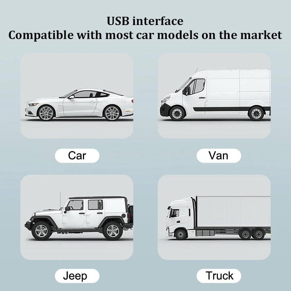 Dual Turbo Car Backseat Cooling Fan – 3-Speed Adjustable USB-Powered Air Circulation Fan for Sedans, SUVs, Vans, and RVs - Delicate Leather  