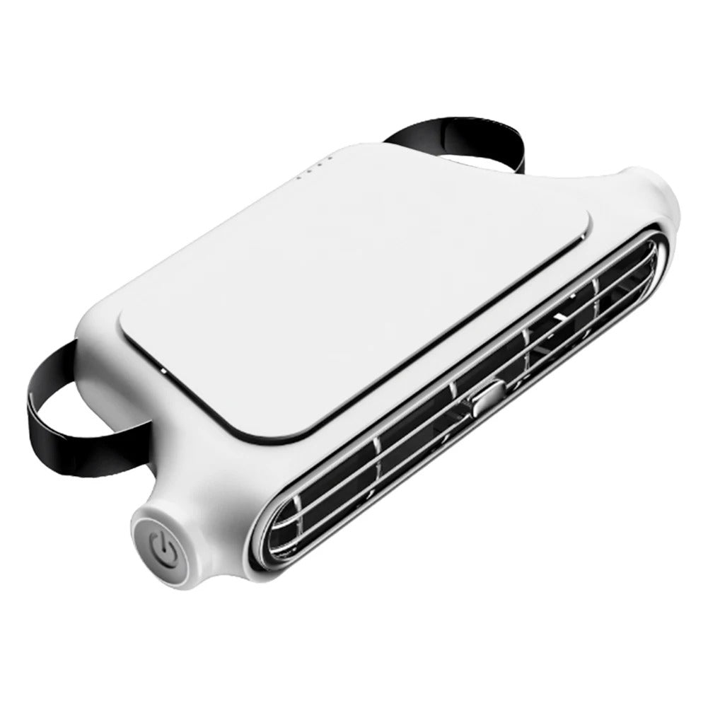 Portable Car Headrest Cooling Fan – 3-Speed Adjustable USB Car Seat Fan, Dual Turbine Design, Universal Fit - Delicate Leather  