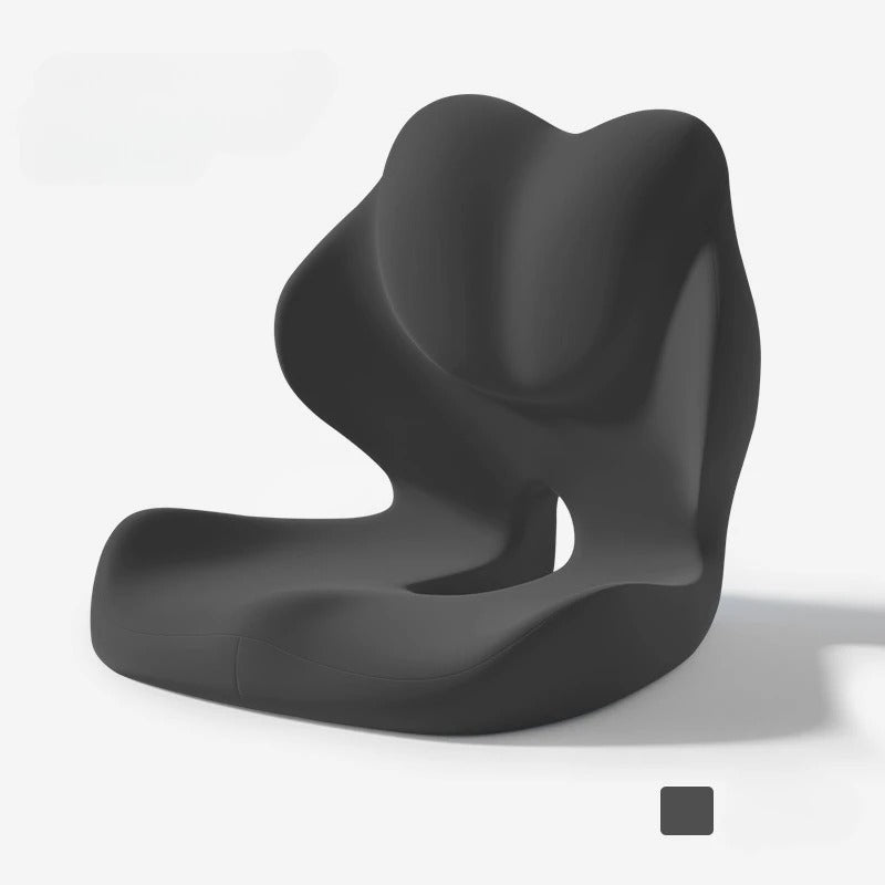 Memory Foam Seat Cushion with Integrated Backrest – Office Chair Support Cushion - Delicate Leather
