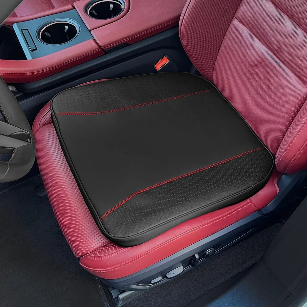 Breathable Memory Foam Car Seat Cushion – Universal Front & Rear Seat Protection Mat - Delicate Leather