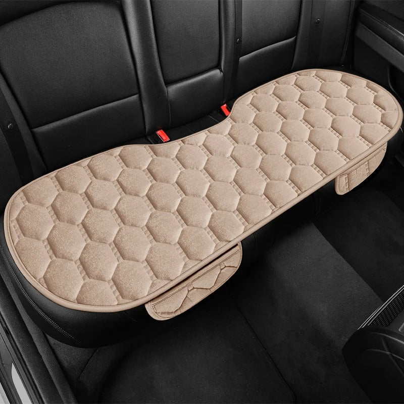 Winter Plush Car Seat Cushion – Thick Velvet Universal Seat Cover with Non-Slip Design - Delicate Leather