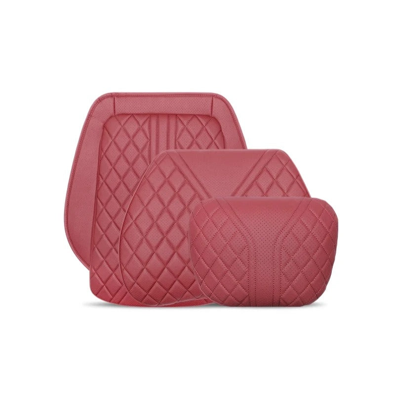 Universal Nappa Leather Car Seat Cushion – Memory Foam Protective Pad for Front Seat - Delicate Leather  