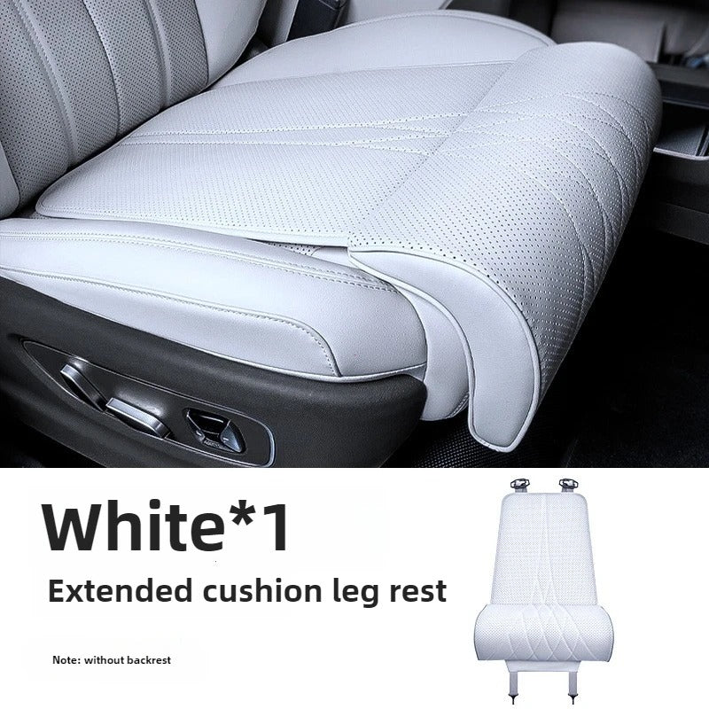 Driver Car Seat Extender - Leather Leg Support Cushion for Long Distance Driving - Memory Foam Knee Pad for Car, Truck, and Home Use - Delicate Leather