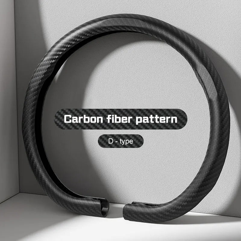 Universal Nappa Leather Steering Wheel Cover – Non-Slip Breathable Design for 37–38cm O/D Type Wheels - Delicate Leather  