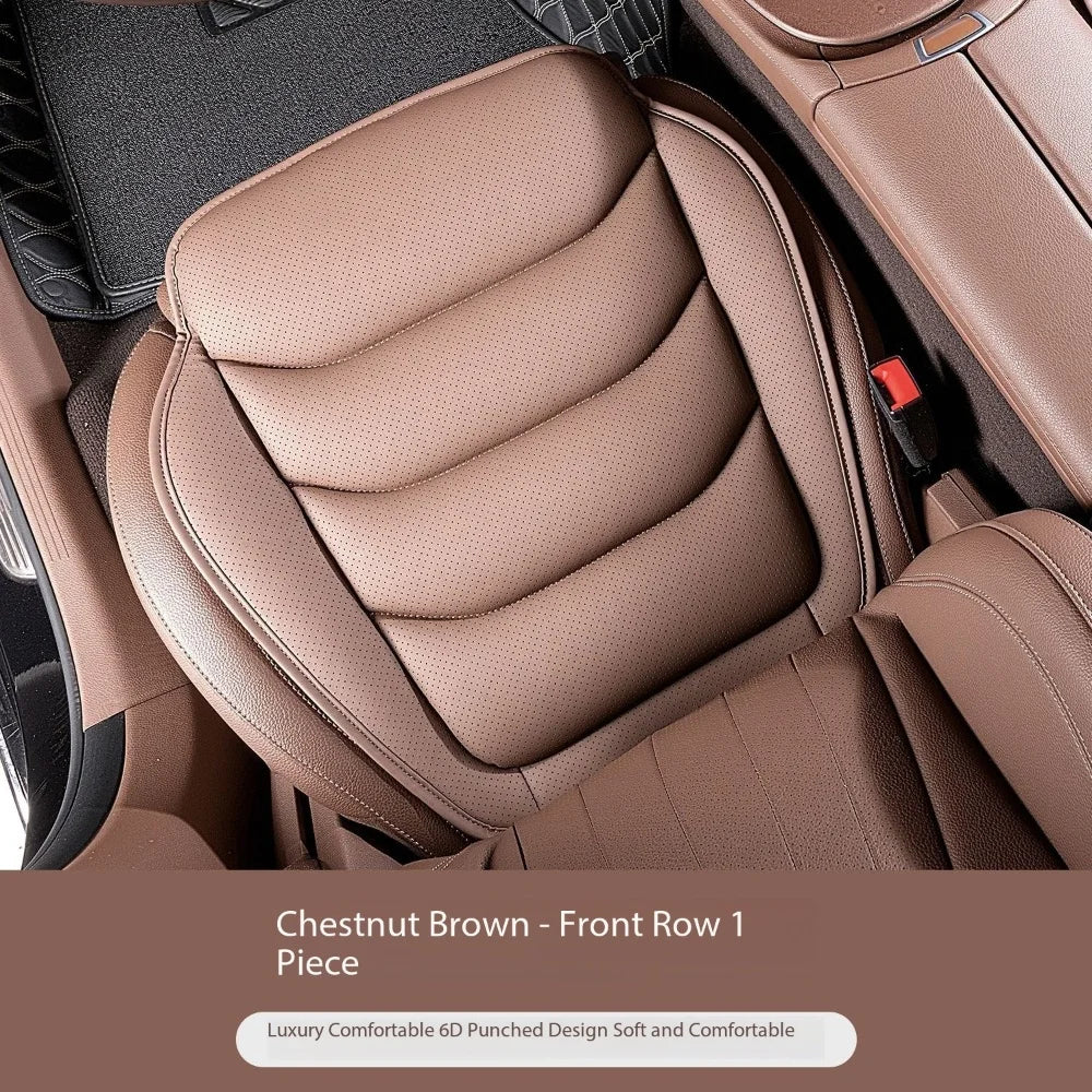 Universal Breathable Soft Leather Car Seat Cover – Non-Slip Protective Cushion for Car Interior - Delicate Leather  