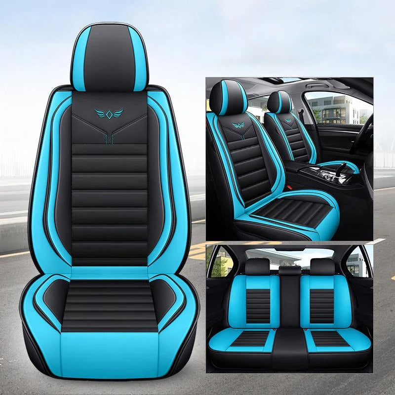 Universal Leather Car Seat Covers – Four-Season Interior Seat Protection Set - Delicate Leather