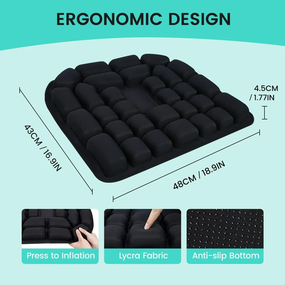 Cushion Mat for Chairs, Office, and Car Use - Delicate Leather  