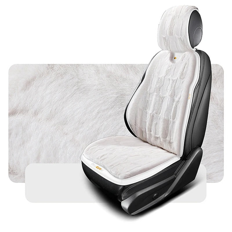 Luxury Thick Plush Car Seat Cushion – Warm Mink Velvet Winter Seat Cover for Comfort and Protection - Delicate Leather  