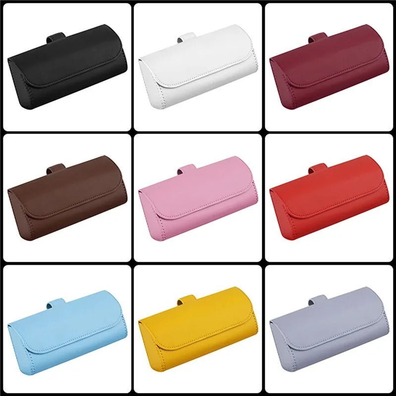 1pc Glasses Holder Car Sun Visor Glasses Case Organizer