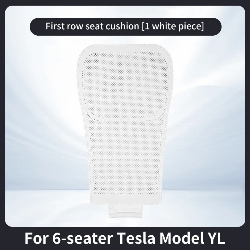 For 6-seater Tesla Model YL Car Seat Cushion Set – Front & Rear Seat Protection Cushions - Delicate Leather