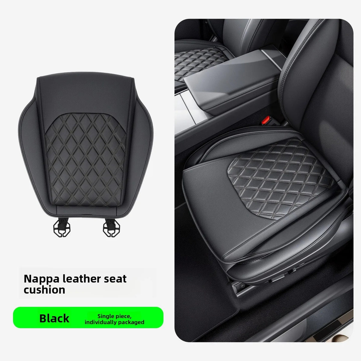 Luxury Nappa-Style Leather Car Seat Cover – Universal Fit, Perforated Design & All-Season Comfort - Delicate Leather