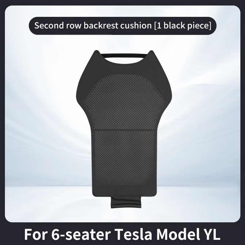 For 6-seater Tesla Model YL Car Seat Cushion Set – Front & Rear Seat Protection Cushions - Delicate Leather