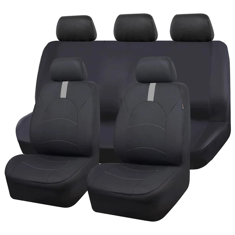 Breathable Polyester Car Seat Covers – Universal Seat Protectors for Cars, SUVs, Trucks & Vans - Delicate Leather  