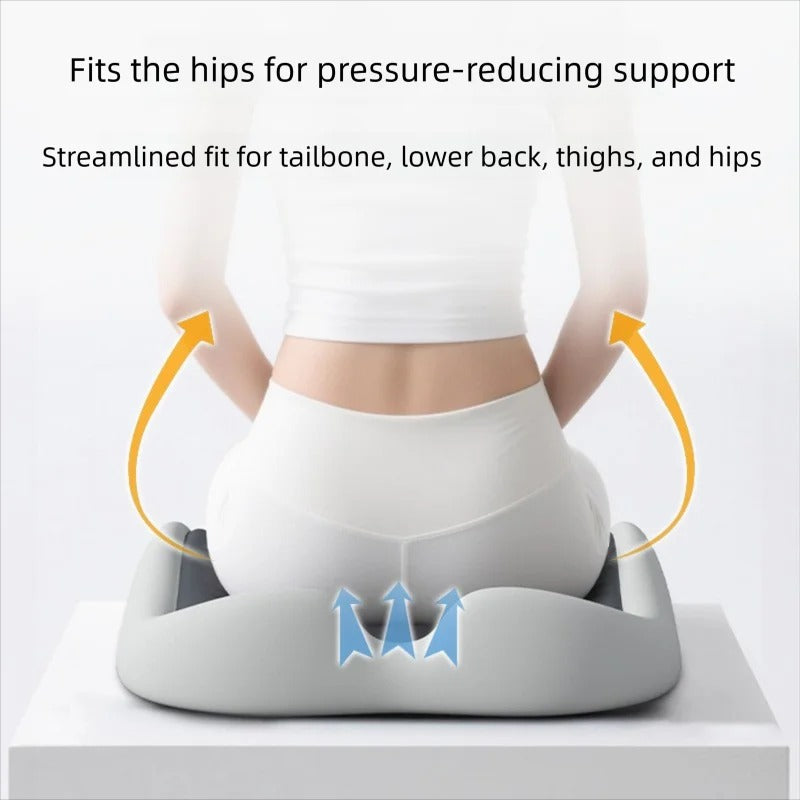 Memory Foam Chair Seat Cushion – Breathable Anti-Slip Pad for Office & Car - Delicate Leather