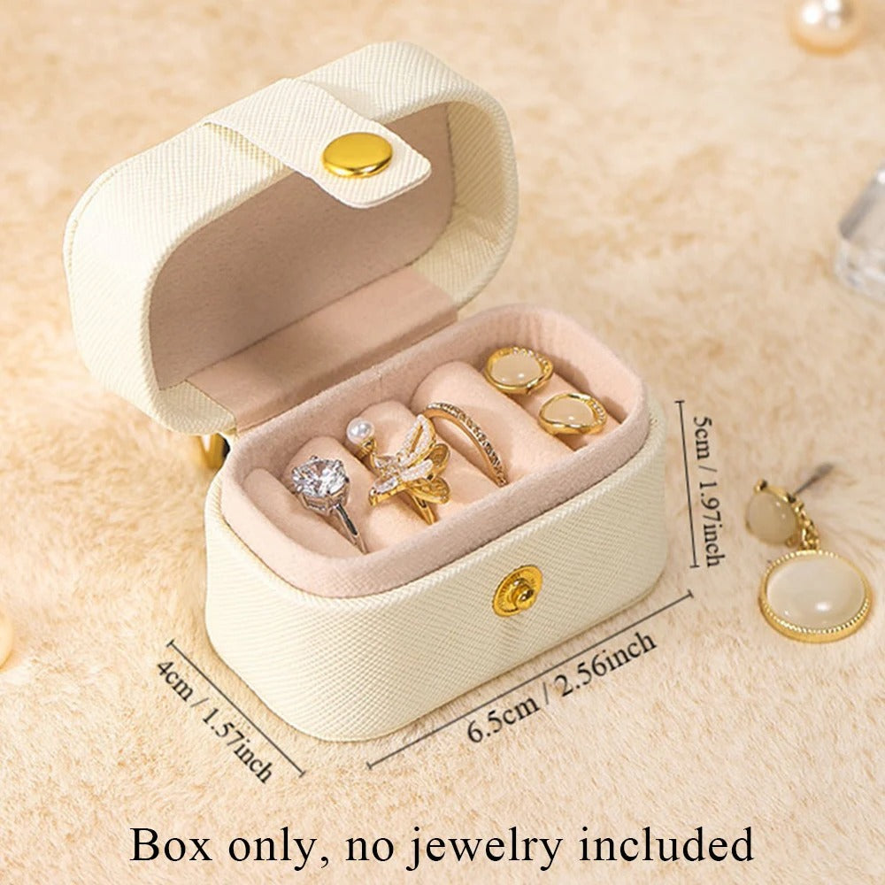 Simple PU Leather Ring Necklace Storage Box