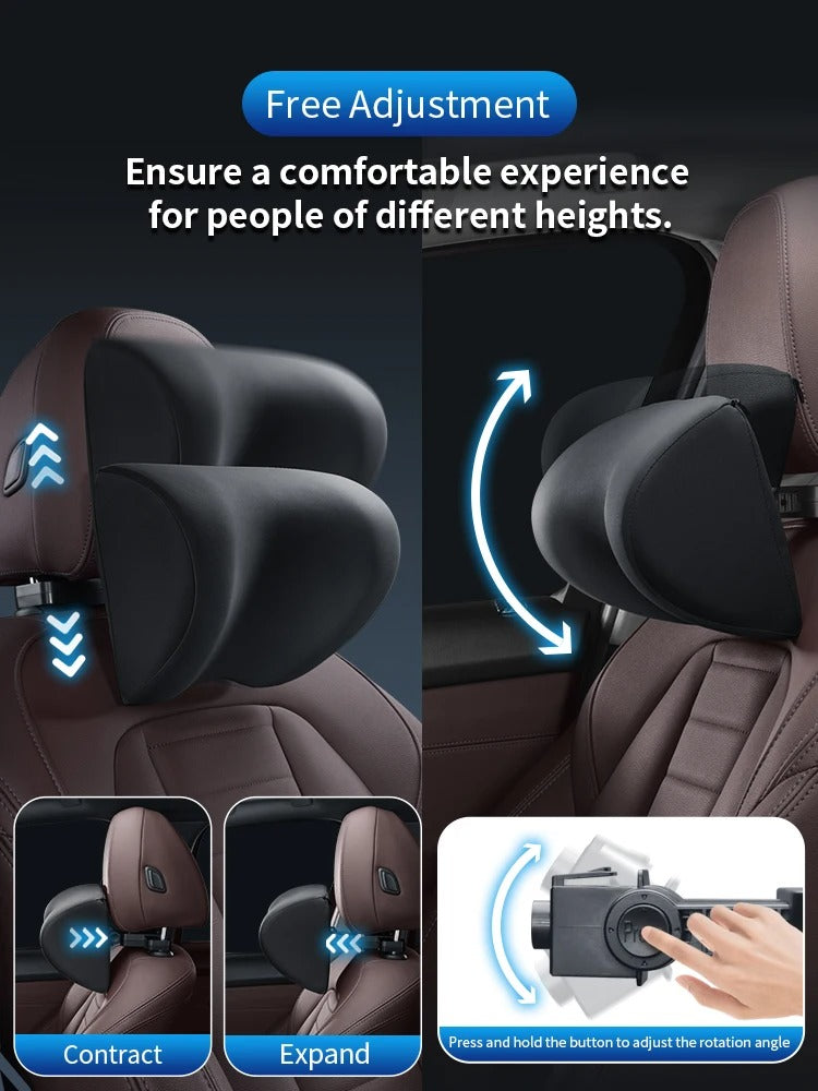 Six-Way Adjustable U-Shaped Memory Cotton Car Headrest