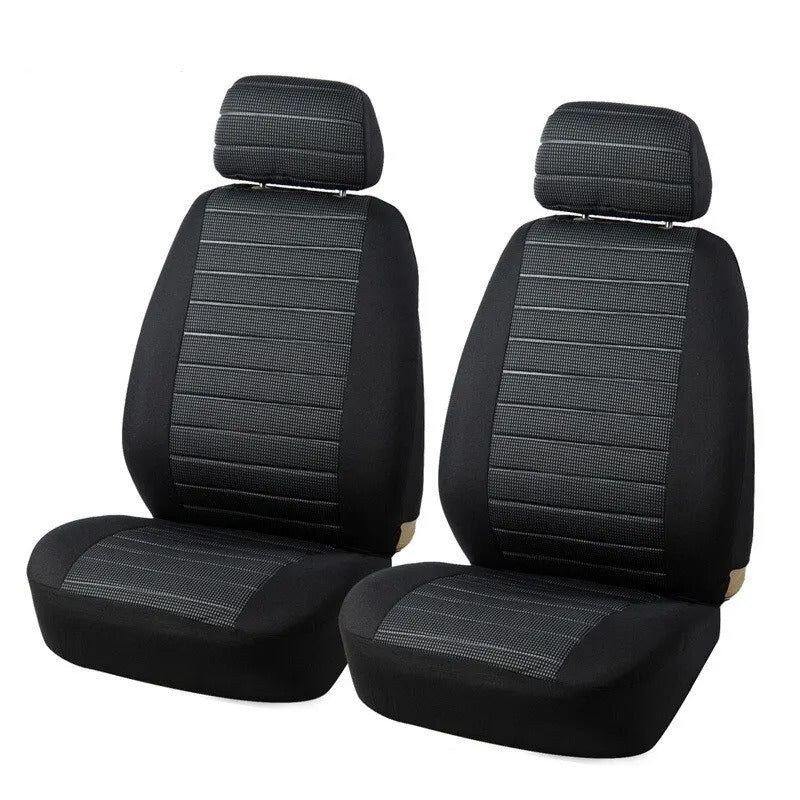 Universal Car Seat Covers Full Set – Breathable Polyester Seat Protectors for Front & Rear Seats - Delicate Leather  