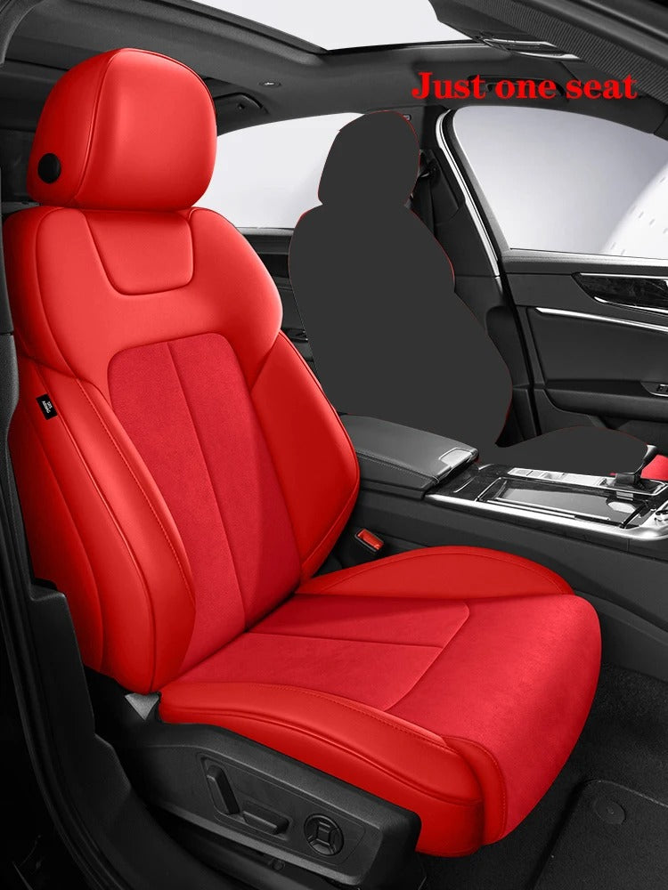 Custom Car Seat Cover Car Accessories Leather+Suede - Delicate Leather  